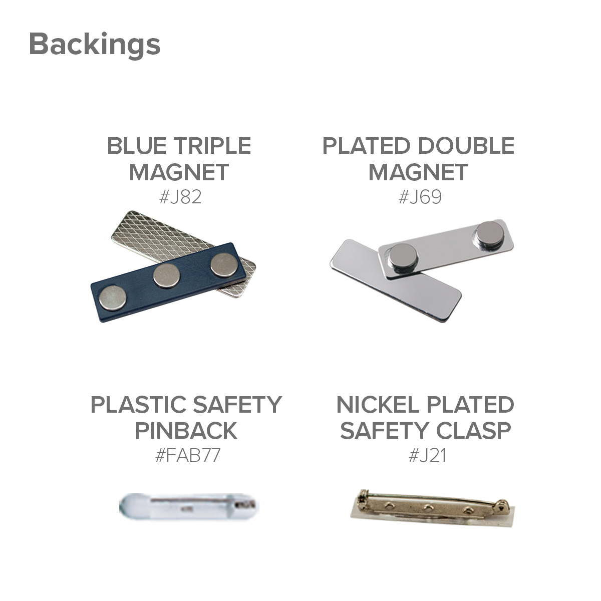 badge backings