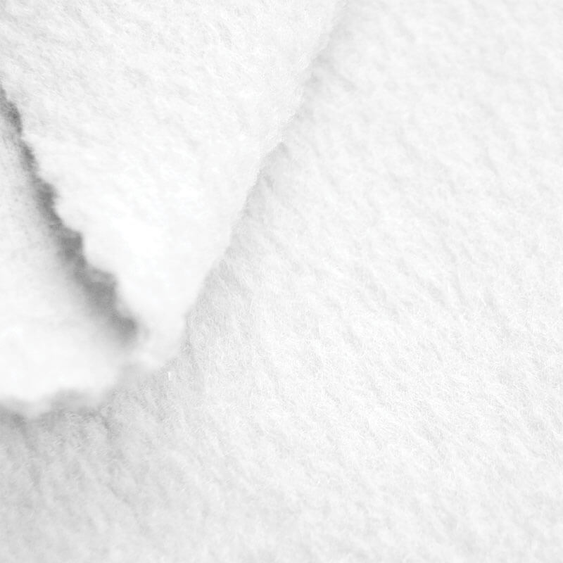 white fleece folded over
