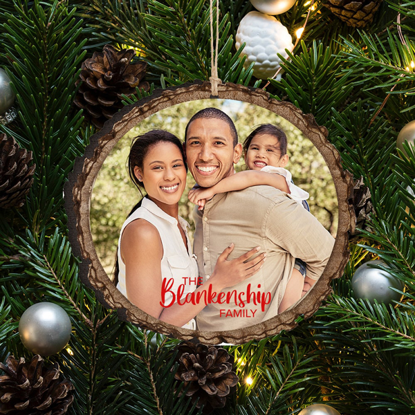 HD134FW Faux Wood Sliced Ornament_UV Printed_Family