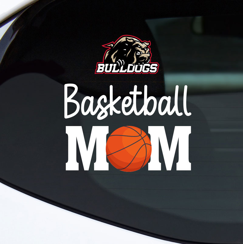 Mascot Basketball Mom Car Decal