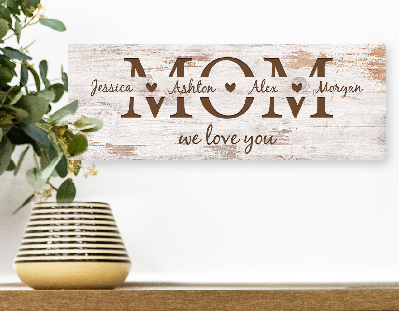 personalized faux wood sign