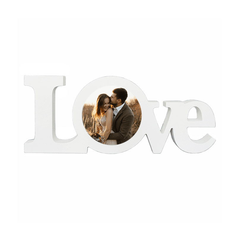 love home decor with a photo of a couple on the O