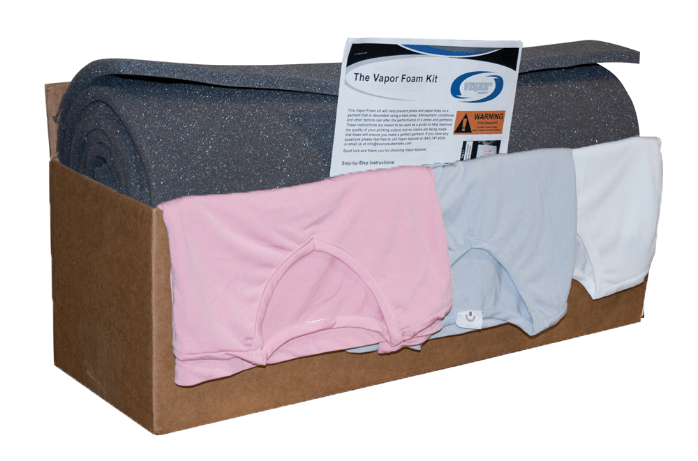kit of heat-resistant foam, 3 practice shirts and instructions.
